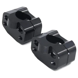 Dirt Bikes Black 2 Pcs CNC Handle Bar Risers Clamp Motorcycle 28mm Aluminium - Picture 1 of 6