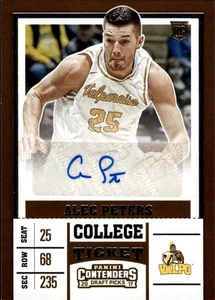 2017 Panini Contenders Draft Picks #73 Alec Peters College Ticket - Picture 1 of 2