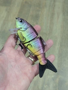 Esca da Pesca FOM Swimbait Crankdown Resina Personalizzata Verniciata 6" - Foto 1 di 11