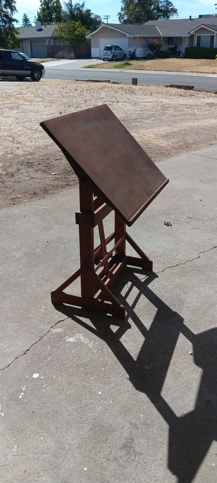 Vintage Drafting Table Circa 1950's - Antique Draft Table - - Image 1 of 3