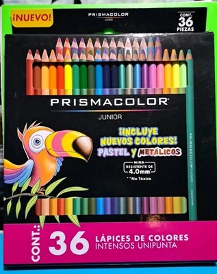 PRISMACOLOR Junior Colored Pencils Set 36 Includes Pastels and Metallics - Image 1 of 3