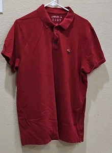 Ambercrombie & Finch Dont Sweat It rotes Poloshirt Größe Large BG1 - Bild 1 von 3