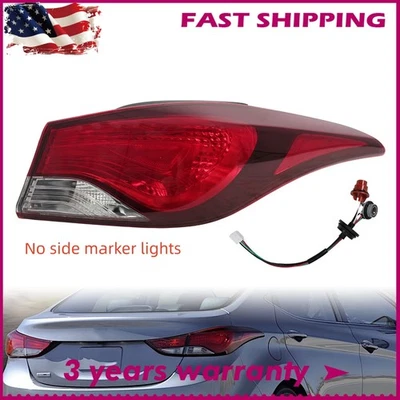 New For 2014-2016 Hyundai Elantra Passenger Right Side Outer Tail Light Lamp - Image 1 of 4