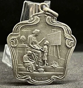 Argentinien 1920 ́Antik Jugendstil Dame Lehrer Schüler Design Wunderschön Silber - Bild 1 von 6