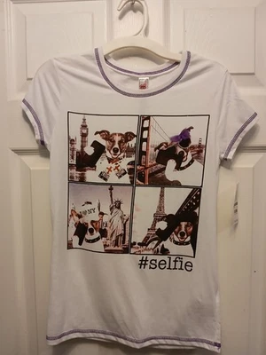 Niñas Niño XL adorable perro ciudad de Nueva York camisa manga corta. Foto 1 de 4