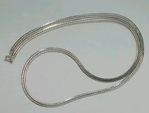 Collana in argento sterling 3 mm spina di pesce taglio diamante 30" catena unisex - Foto 1 di 9