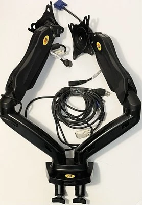 NB North Bayou Model F160 Dual Monitor Desk Mount 2kg - 6.5kg Fits:  17” - 27” - Image 1 of 4