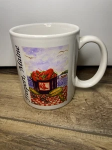 Freeport Maine Hummerkanne Souvenir Becher - Küstenszene Kaffeetasse - Bild 1 von 5