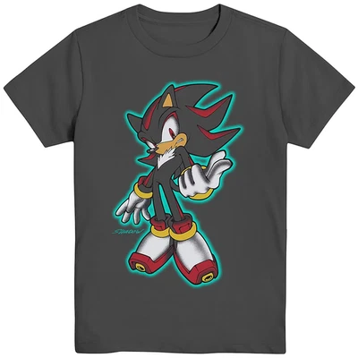 Sega ☆ Boys' Sonic the Hedgehog Shadow T-Shirt ☆ Sizes XXS(4/5)-XL(18/20) - Image 1 of 3
