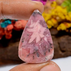 Genuine Rhodochrosite Pear Shape Cabochon Loose Gemstone 32 Ct. 30X20X4 mm - Picture 1 of 3