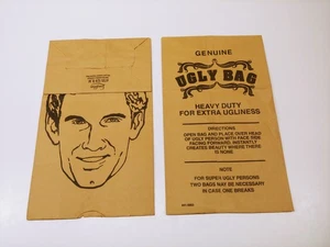 2x Bolsas Marrones Arte Caprichoso "Bolso Feo Genuino" - Regalo Mordaza / Interés Gay - Imagen 1 de 7