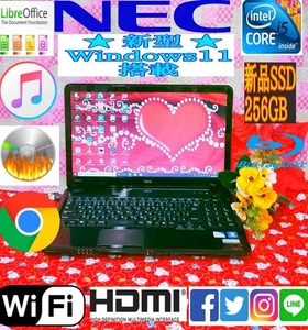 NEC Lavie 15.6" Black Laptop Intel Core i5 4GB RAM 256GB SSD Windows 11 - Picture 1 of 5