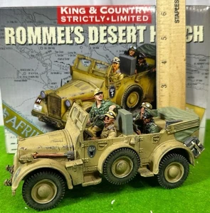 King & Country Limited Edit ~ WWII German ~ Desert Horch ~ AK046 (SL)  ~ EUC Box - Picture 1 of 17