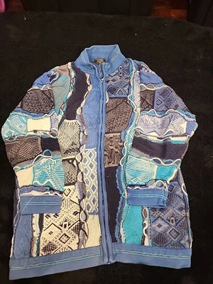 Винтажный Coogi Austrailia вязаный свитер на молнии толстовка размер XXL подлинный - Изображение 1 из 4