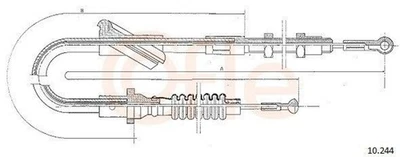 COFLE 10.244 Cable de embrague para FORD TRANSIT Autobús (V) TRANSIT Furgón (V) - Imagen 1 de 4