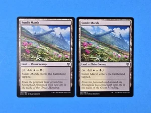 2x Sunlit Marsh Dominaria United 2022 DMU Mtg Magic Gathering Card Land 257 - Picture 1 of 2