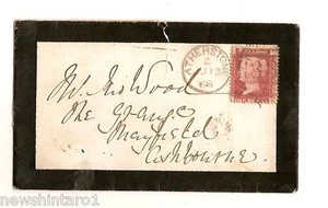 #D33.  GREAT BRITAIN 1868  ENVELOPE - ATHERSTONE CANCEL - Bild 1 von 2
