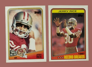 1988 Topps Jerry Rice NFL Football Cards #6 & #43 San Francisco 49ERS Lot of 2 - Picture 1 of 13