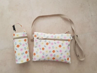 Pink Lining Mum on the Run Pansies Changing Bag & Bottle Holder - image 1 of 3