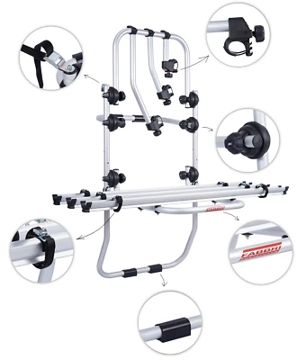 Porte-vélos sur hayon 3 vélos pour Citroen Berlingo III depuis 2018 - Photo 1/4