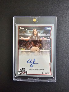 AJ Lee 2014 Topps WWE SILVER Parallel Autograph Card Auto A.J. Mendez Rare AEW