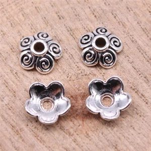 Tapas multicolores de cuentas de plata tibetana 250 piezas 10X4MM hágalo usted mismo B15794 - Imagen 1 de 7