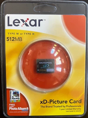 New in Original Packaging Lexar/Olympus xD Picture M 512MB Camera Memory Card - Image 1 of 4