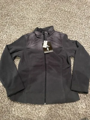 SNOZU Charcoal Grey full zip Fleece Jacket MEDIUM Platinum Collection $75 - Image 1 of 4