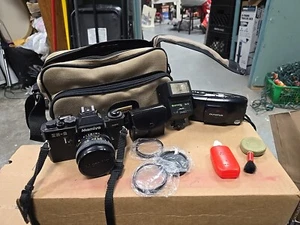 Mamiya ZE 2 Quartz 35mm Camera 50mm Lens Sekor E, Flash & Bonus Camera & Bag - Picture 1 of 24