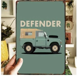 Letrero metálico Land Rover Defender 30 cms x 20 cms gratis Reino Unido P/P - Imagen 1 de 6