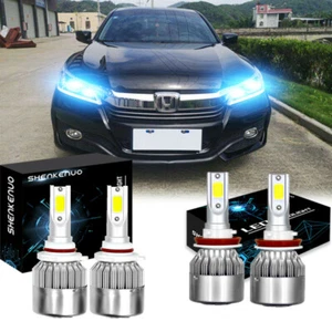 For Honda Accord Sport 2017-2016 - 9005 H11 LED Headlight Hi/Lo Beam Bulbs 8000k - Picture 1 of 18