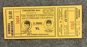 Muhammad Ali vs Jerry Quarry 26. Oktober 1970 Full Ticket Miami Beach MINT - Bild 1 von 5