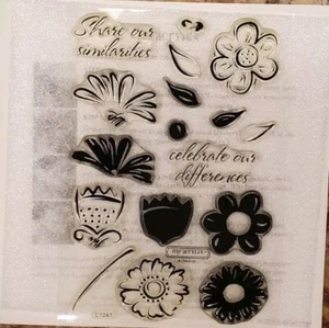 Close To My Heart Simple Blossoms Clear Acryl Stempel C1247 - Bild 1 von 2