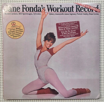 JANE FONDA Workout Michael Jackson Quincy Jones 1984 COLUMBIA Mint Sealed 2LP - Image 1 of 2