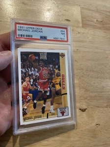 Michael Jordan PSA 7 1991 Upper Deck #44 Chicago Bulls Last Dance Collector - Picture 1 of 12