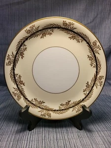NORITAKE CHINA GOLD & BLACK PATTERN LUNCHEON/ SALAD PLATE - Picture 1 of 7