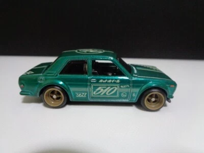 Hot wheels 2021 Super Treasure Hunt '71 Datsun 510 Bluebird STH Green Loose - Image 1 of 4