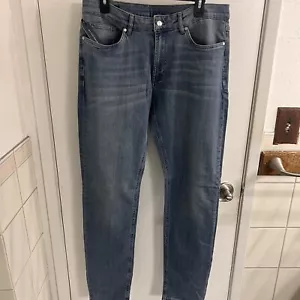Peter Millar Collection Men’s Vintage Washed Denim Jeans Straight Leg 36x35 New - Picture 1 of 12
