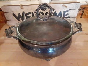 Pyrex 023 1 1/2 Quart A-24 Eton versilberte Schale - Bild 1 von 9