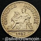 France 50 Centimes 1927. Km#884. Fifty Cents Coin. Mercury Seated. Half Dollar.