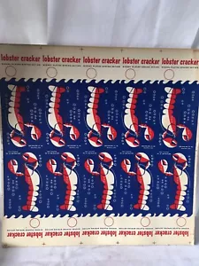 Vintage Lobster Cracker Deep River MFG Advertizing Uncut Sheet Shellfish Modern - Picture 1 of 10
