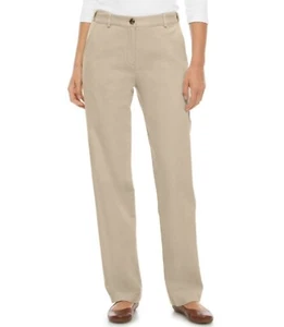LL Bean Mujer Talla 18 Pantalones Bayside Sarga Calce Clásico Oculto Cintura Confort NUEVOS - Imagen 1 de 5