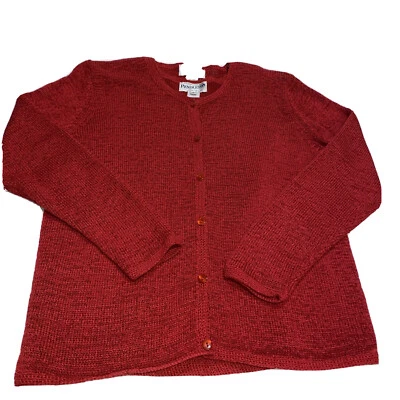 Vtg. Pendleton Women M Red Cardigan Sweater Tank 2 Piece Set Polyester Hong Kong - Image 1 of 4