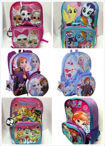 LOL Surprise, My Little Pony, Paw Patrol,Frozen Girls Backpack Lunch Box Bag Set - Picture 1 of 18