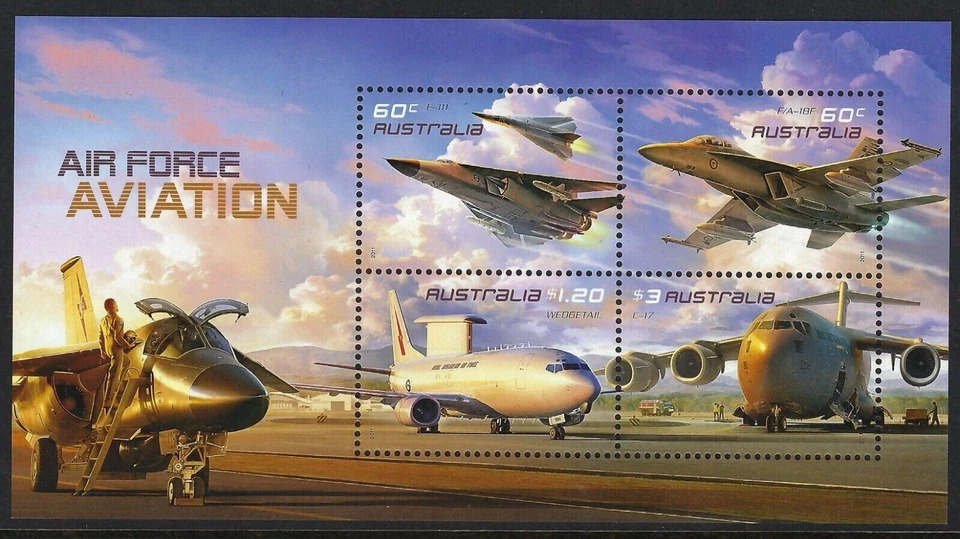Australia 2011 Fuerza Aérea Aviación Militar - Mini Hoja de Estampillas, MUH Foto 1 de 1