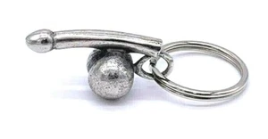 Cock & Balls Keychain Keyrings Car Key Chain Auto Keyring Holder - Picture 1 of 1