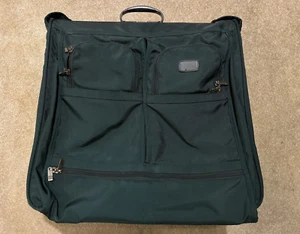 Preowned TUMI Green Ballistic Nylon Wheeled Rolling Garment Bag Luggage USA Made - Picture 1 of 23