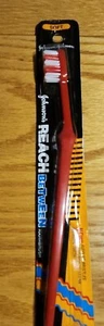 Spazzolino da denti vintage Reach Between 1999 rosso morbido anni '90 Johnson - Foto 1 di 9