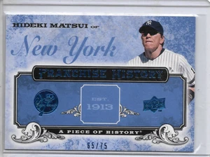 Tarjeta de béisbol Hideki Matsui Insert 2008/75 azul #FH-37 New York Yankees - Imagen 1 de 2