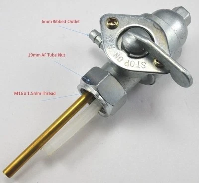 YAMAHA LT2M LT2 LT3 LTMX YL2C M YB100 RX100 топливный клапан краник в сборе (1972-73) - Изображение 1 из 3